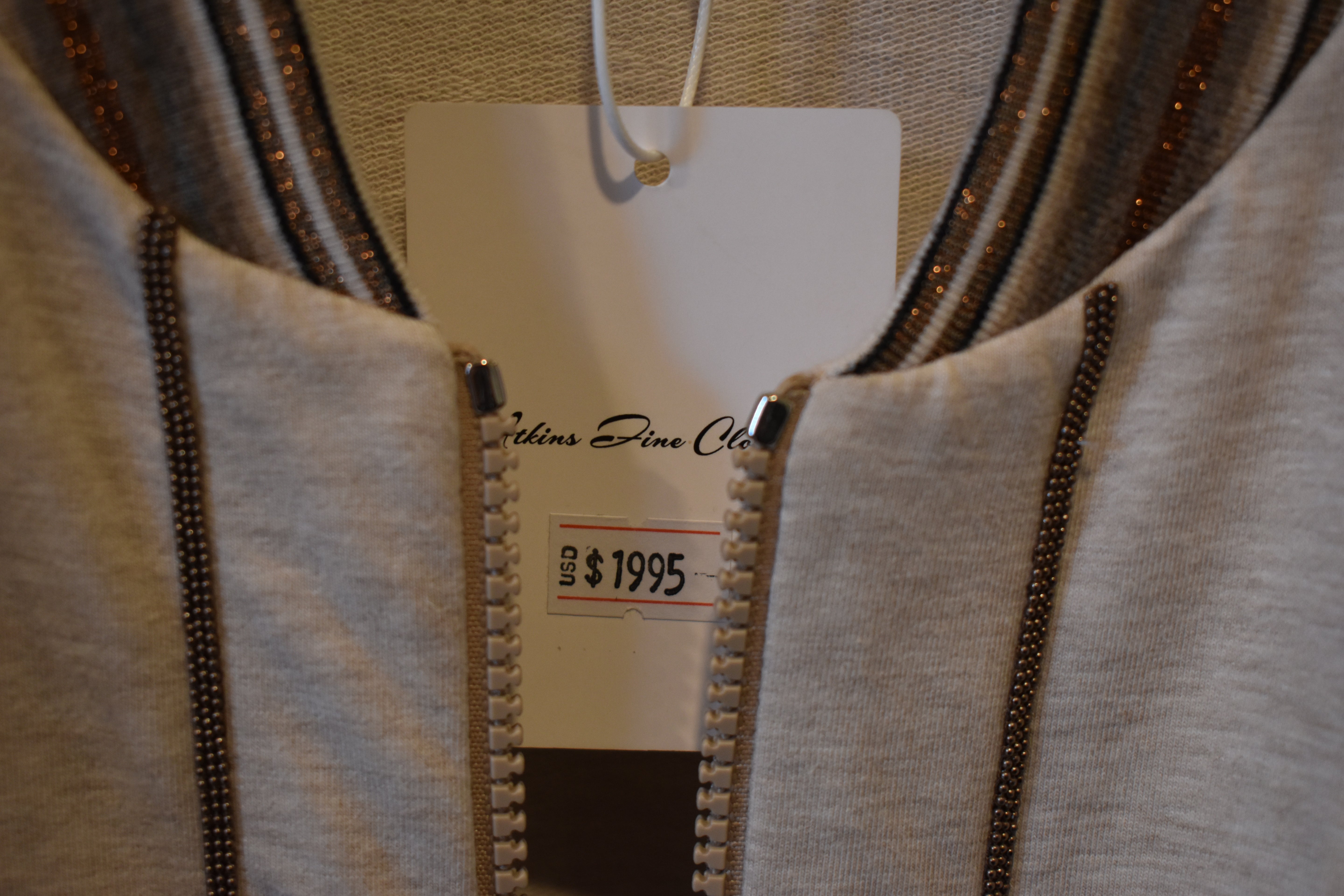 Brunello Cucinelli Beige Cotton Bomber Jacket Size XXL