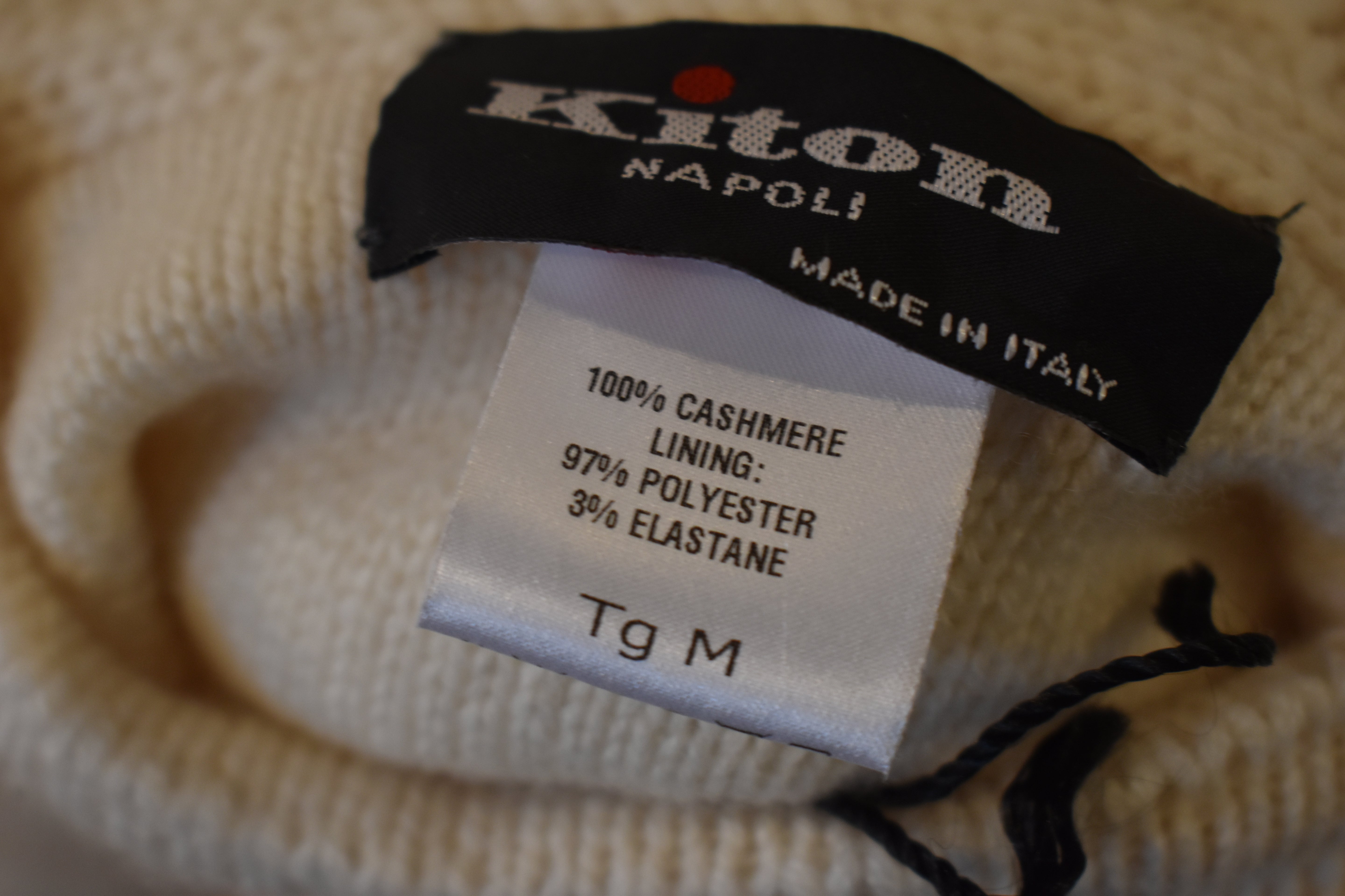 Kiton Pure Cashmere Winter Cable Knit Sweater Coat Size Medium