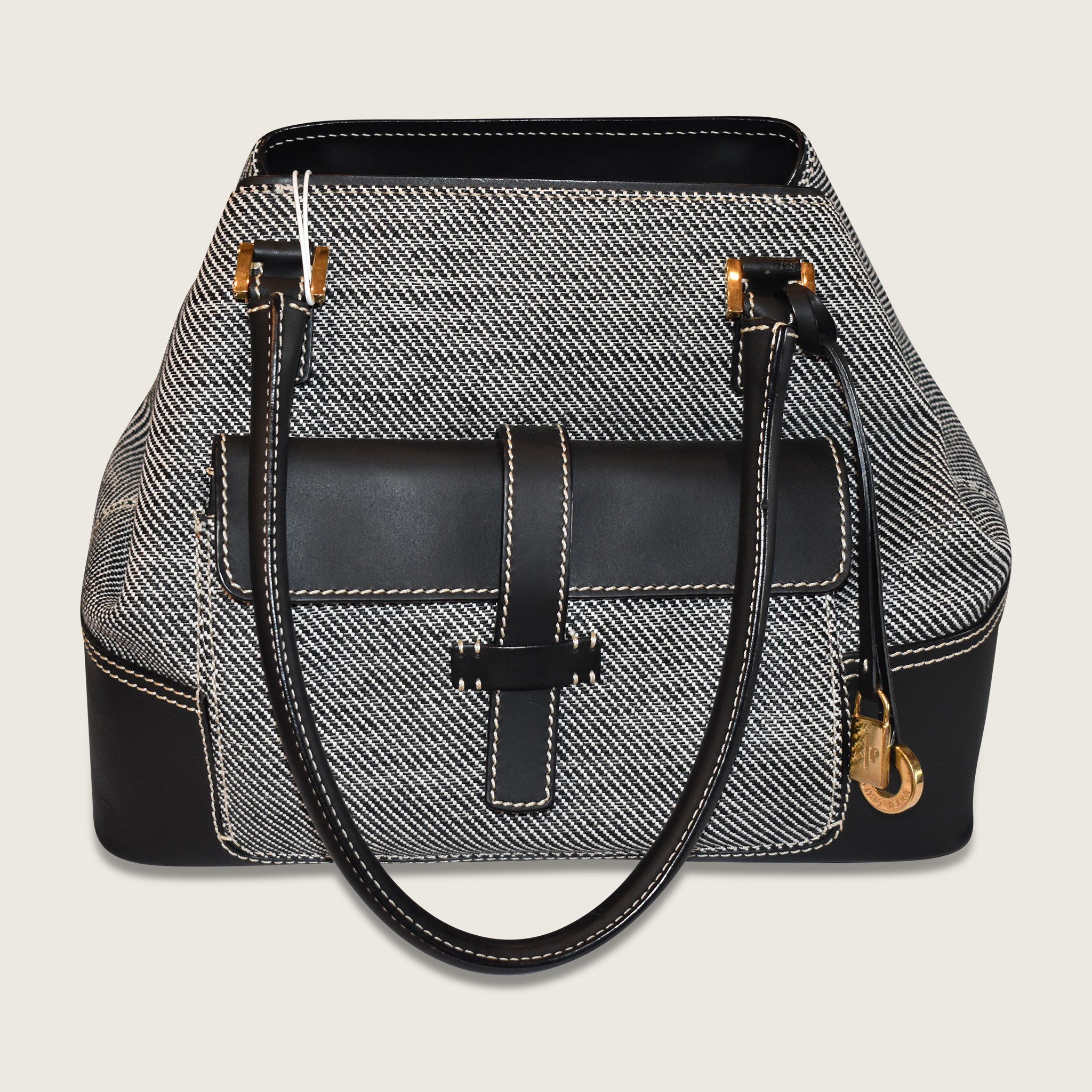 Loro Piana Grey and Black Bag
