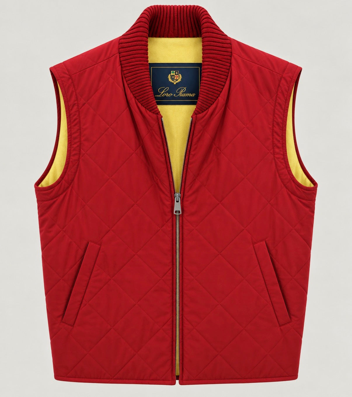 Loro Piana Vibrant Red Storm System Women’s Quilted Vest