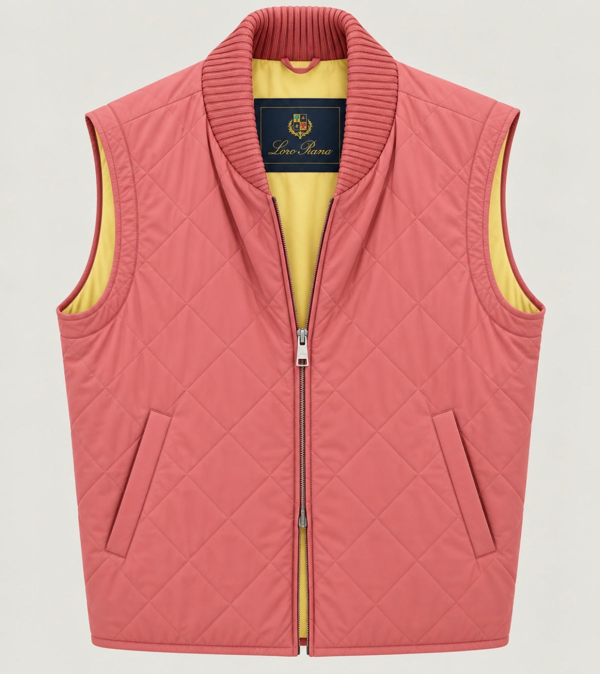 Loro Piana Coral Pink Storm System Women’s Quilted Vest
