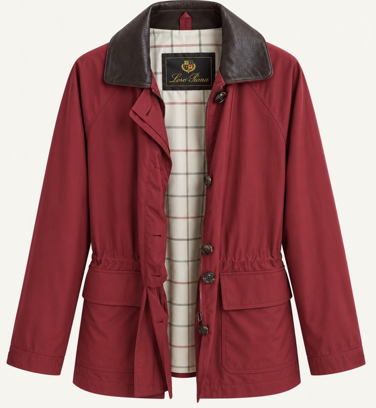 Loro Piana Solid Dark Red Women's Horsey Jacket Size S