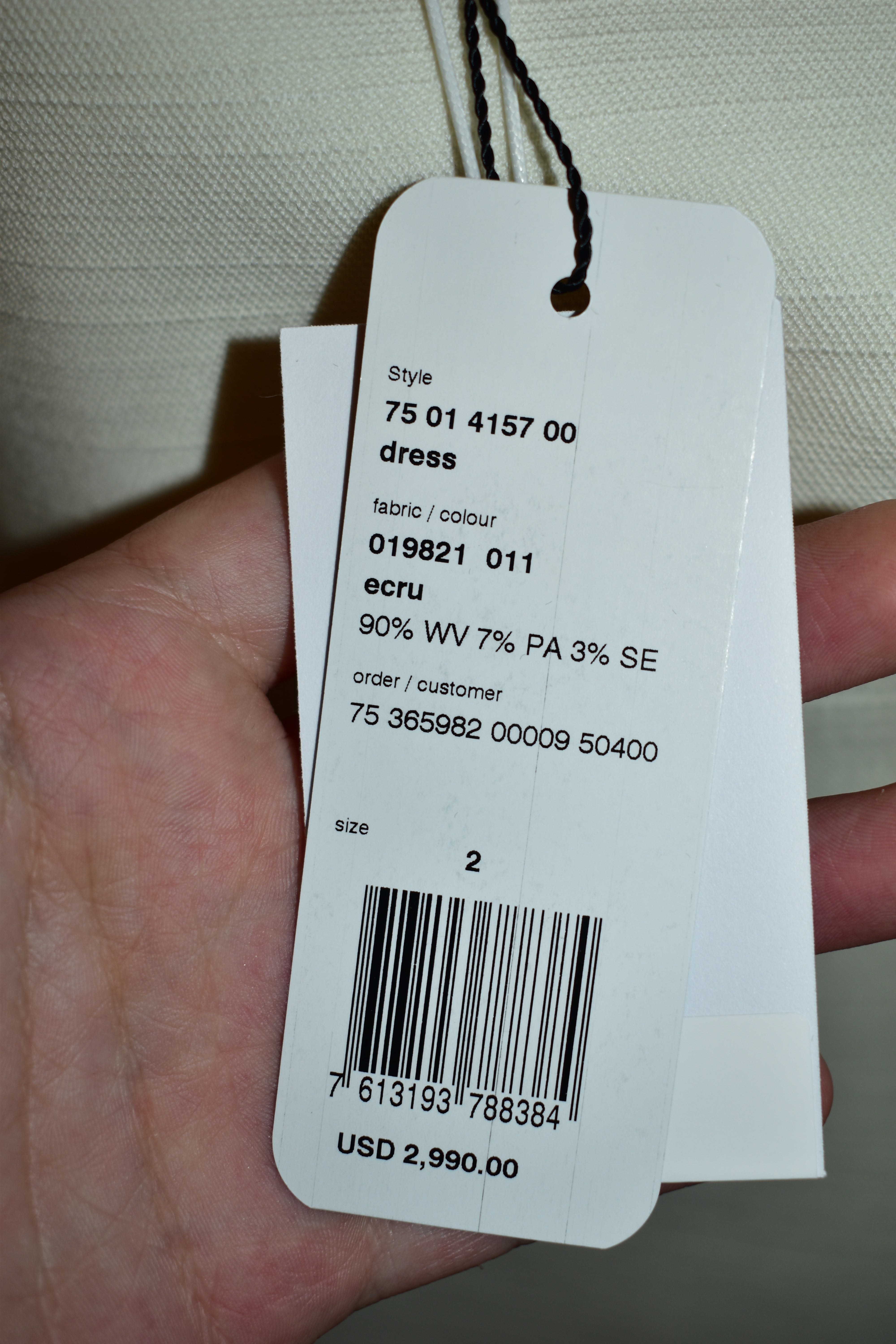Akris Solid White Wool Blend Asymmetrical Dress Size 2