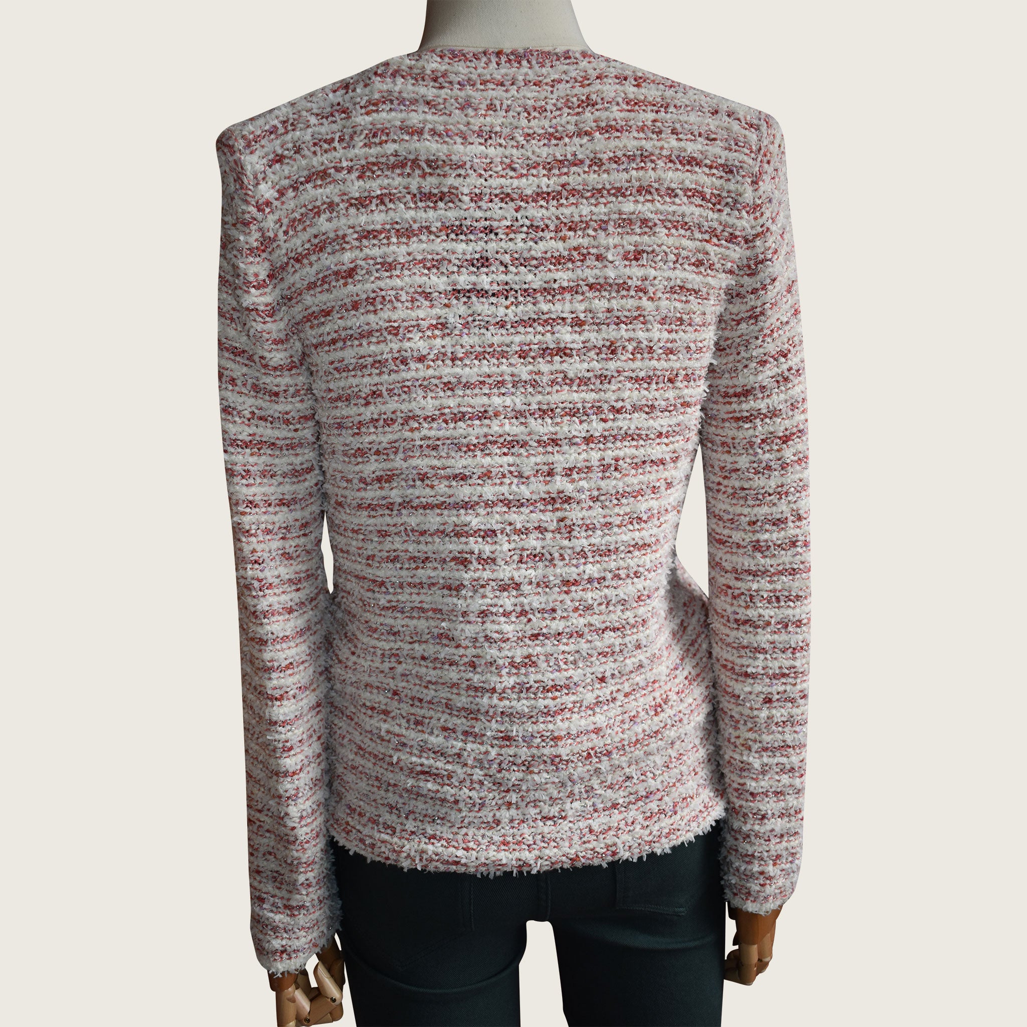 Amina Rubinacci Red & White Strips Jacket