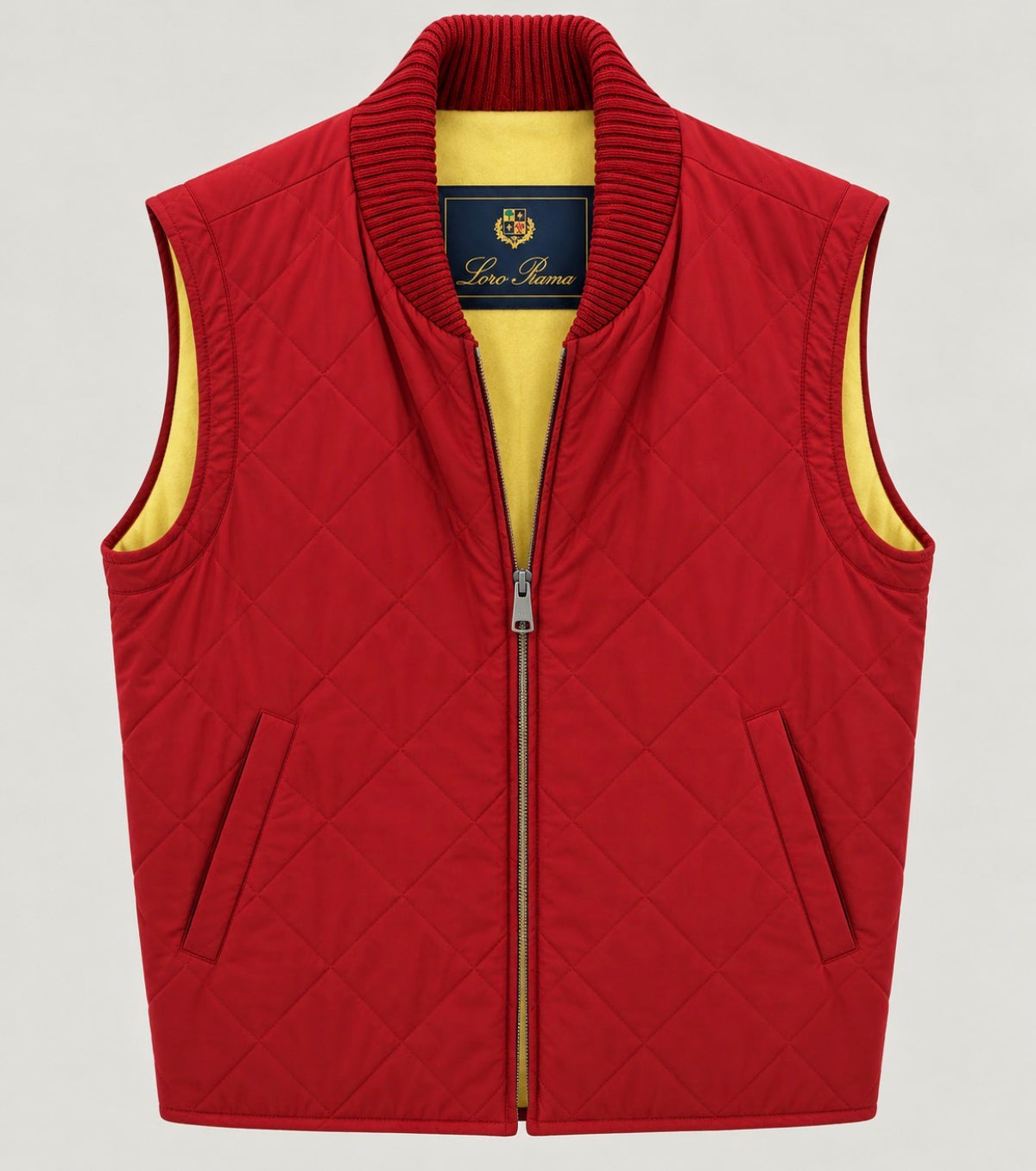 Loro Piana Vibrant Red Storm System Women’s Quilted Vest