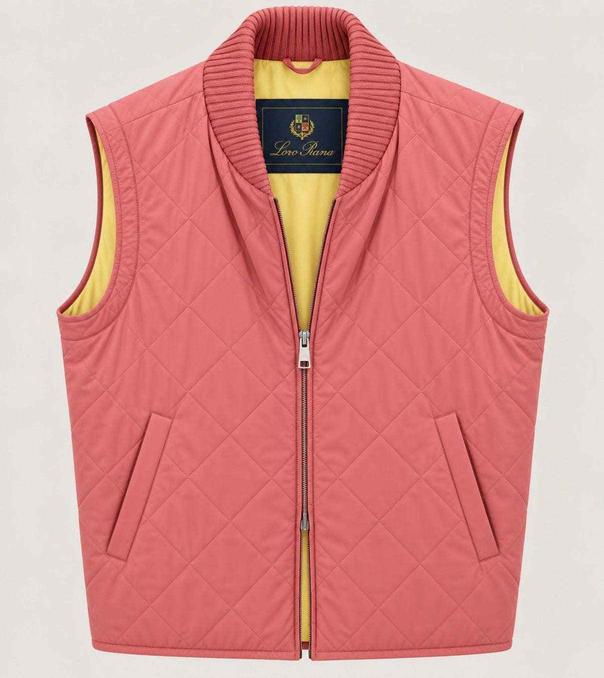 Loro Piana Coral Pink Storm System Women’s Quilted Vest