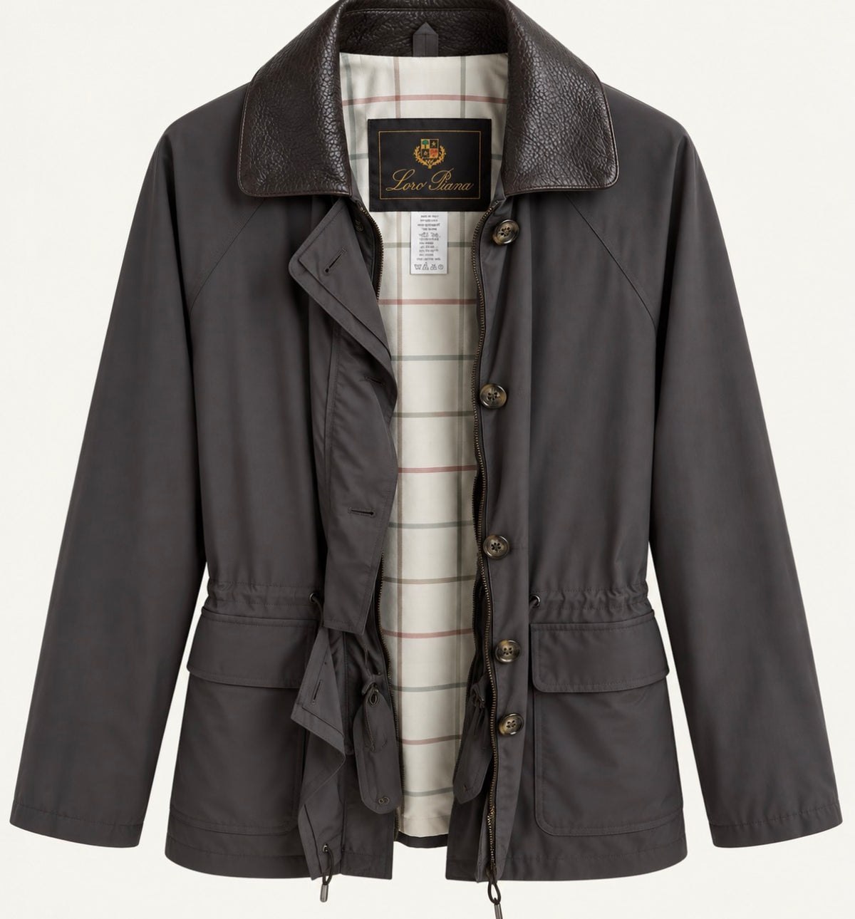 Loro Piana Solid Navy Blue Women's Horsey Jacket Size L