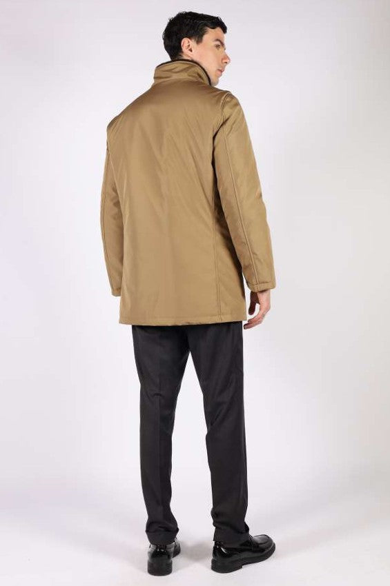 Artico Beige Waterproof Men's Shearling Jacket